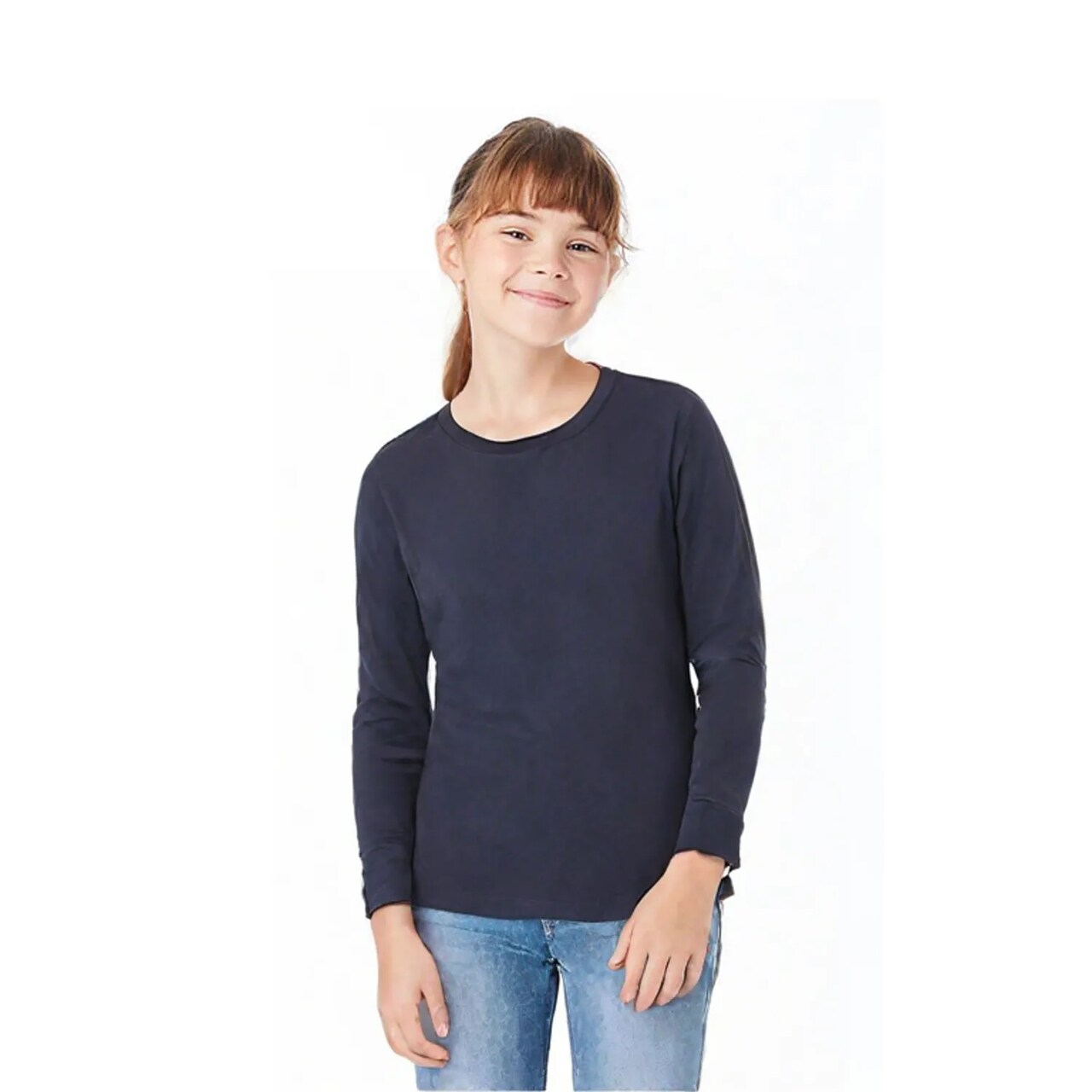 BELLA + CANVAS Youth Long Sleeve Jersey Tee with Premium Airlume Cotton and Sustainable Retail Fit